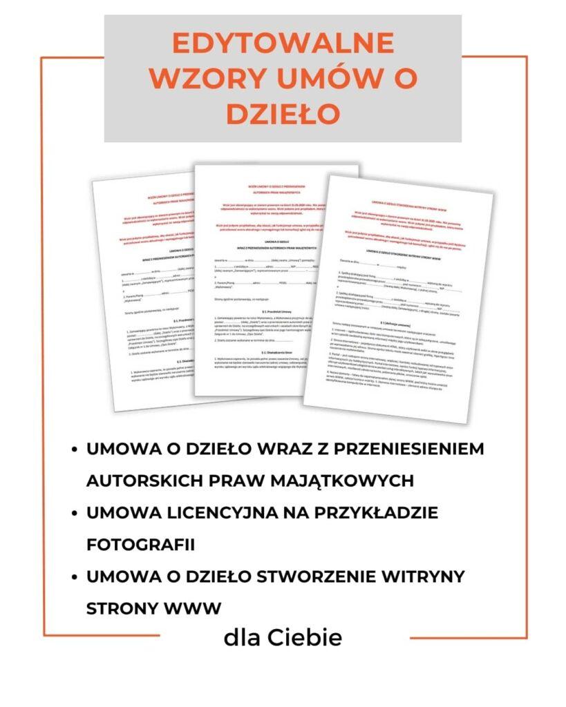 Edytowalne wzory umów o dzieło ZUS to nie MUS